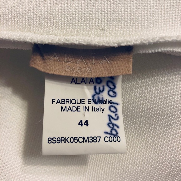 Alaia NWT White Studded Stretch Knit Dress sleeveless - Picture 8 of 10